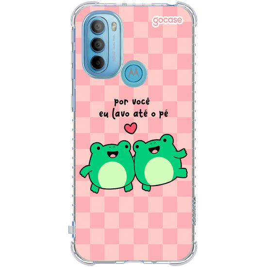Capinha para celular Sapo - Por Você Eu Lavo Até o Pé