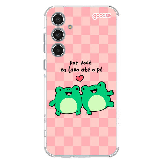 Capinha para celular Sapo - Por Você Eu Lavo Até o Pé