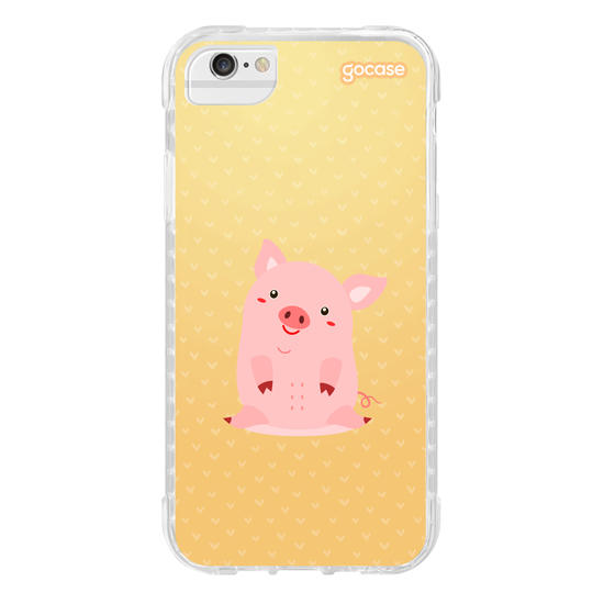 Capinha para celular Porquinho Feliz