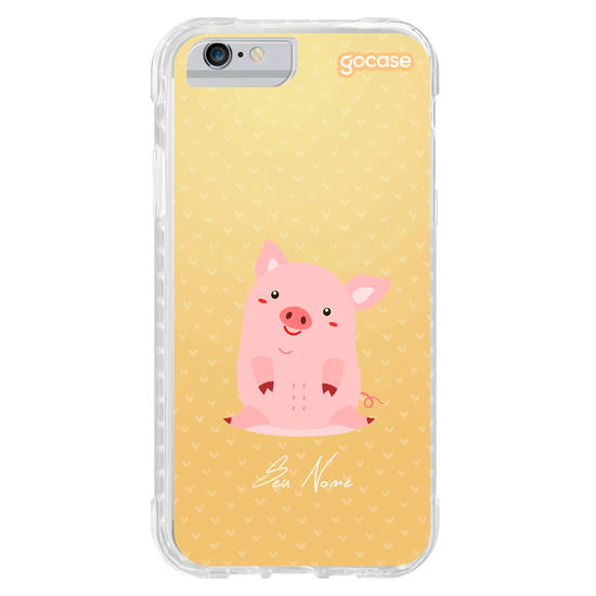 Capinha para celular Porquinho Feliz