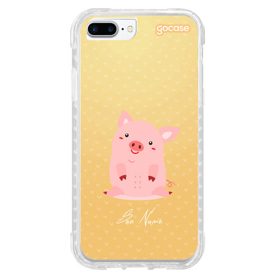Capinha para celular Porquinho Feliz
