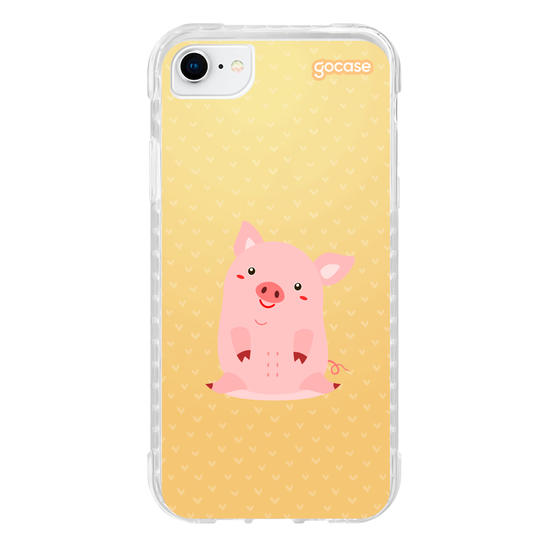 Capinha para celular Porquinho Feliz
