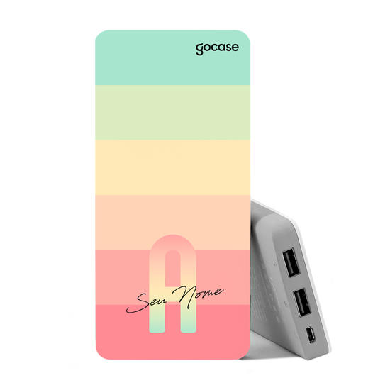 Carregador Portátil Power Bank (10000mAh) - Vibe Arco-Íris