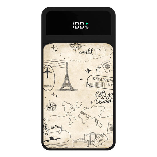  Carregador Portátil Turbo 10000mah Preto - Viajando pelo Mundo