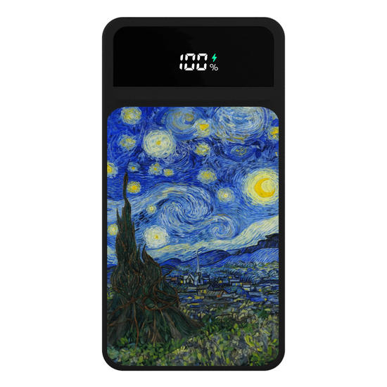  Carregador Portátil Turbo 10000mah Preto - Noite Estrelada Pintura