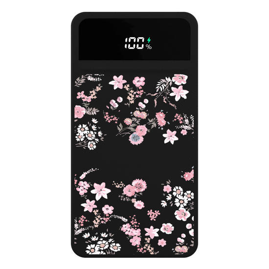  Carregador Portátil Turbo 10000mah Preto - Primavera Vintage Manuscrita Clean