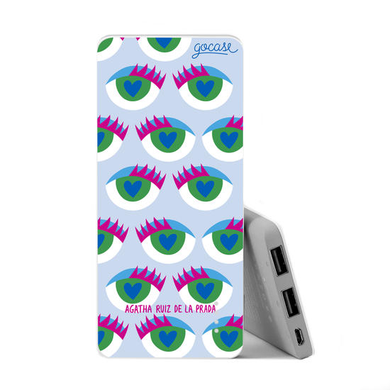 Power Bank Slim Portable Charger (5000mAh) - Blue Eyes Pattern