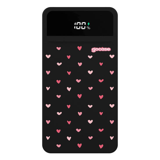 Carregador Portátil Turbo 10000mah Preto - Corações Minimalistas