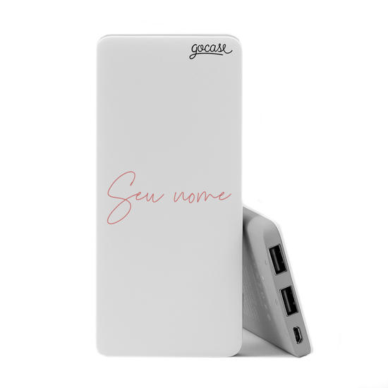Carregador Portátil Power Bank Slim (5000mAh) - Iniciais Fancy
