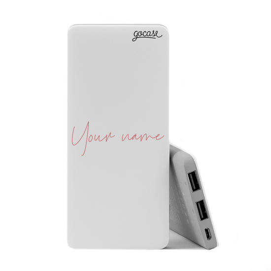 Power Bank Slim Portable Charger (5000mAh) - Iniciais Fancy