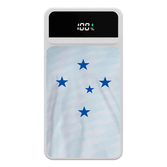 Carregador Portátil Turbo 10000mah - Cruzeiro - Uniforme 2 2023 Escudo