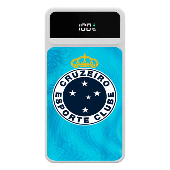 Carregador Portátil Turbo 10000mah - Cruzeiro - Uniforme 3 2023 Escudo