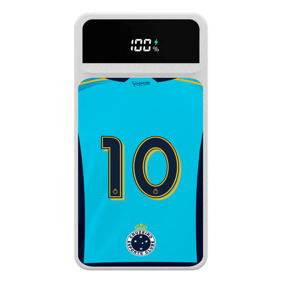 Carregador Portátil Turbo 10000mah - Cruzeiro - Uniforme 3 2023 Personalizado