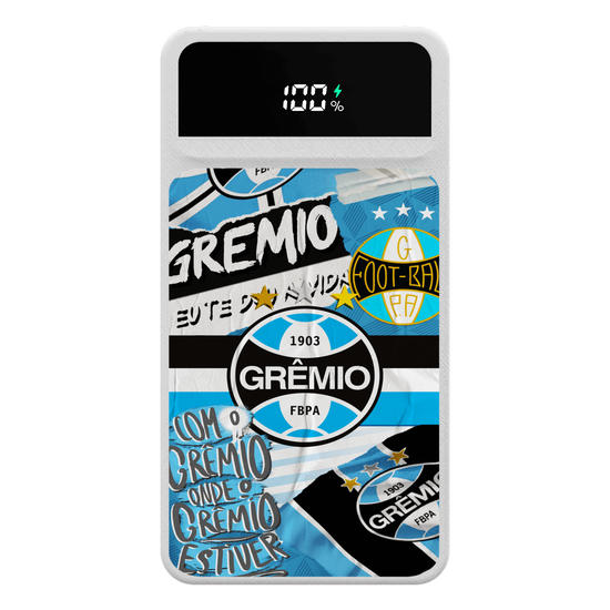 Carregador Portátil Turbo 10000mah - Grêmio - Colagem