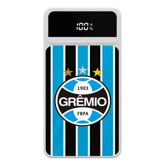 Carregador Portátil Turbo 10000mah - Grêmio - Uniforme 1 2023 Escudo