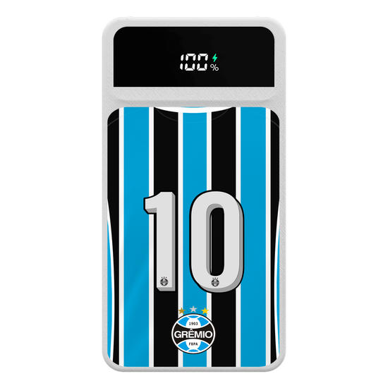 Carregador Portátil Turbo 10000mah - Grêmio - Uniforme 1 2023 Personalizado