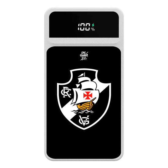 Carregador Portátil Turbo 10000mah - Vasco - Uniforme 2 2023 Escudo
