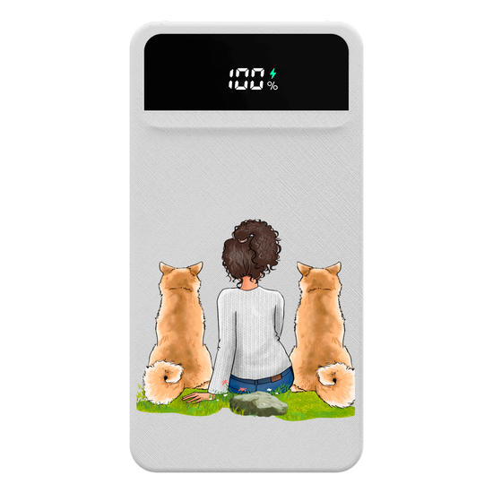 Carregador Portátil Turbo 10000mah -  Garota Com 2 Pets