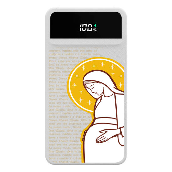 Carregador Portátil Turbo 10000mah -  Oração para Maria