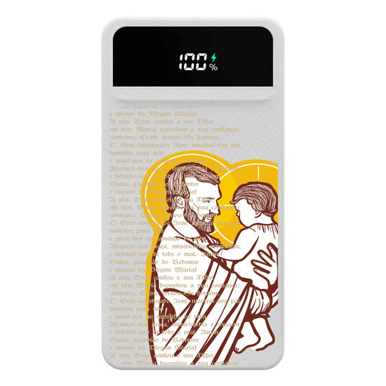 Carregador Portátil Turbo 10000mah -  Oração para São José