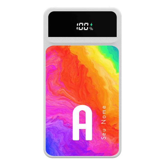 Carregador Portátil Turbo 10000mah -  Inicial Arco-Íris