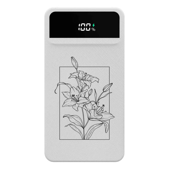 Carregador Portátil Turbo 10000mah -  Lírios Linhas