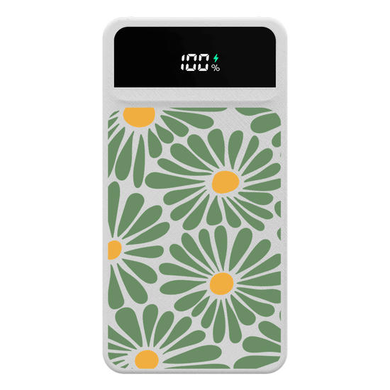 Carregador Portátil Turbo 10000mah -  Matisse - Margaridas Verdes