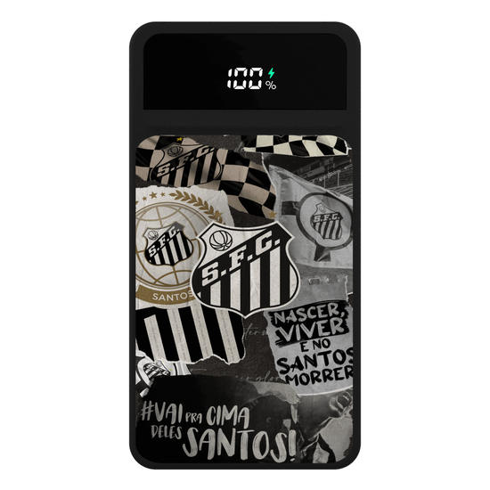 Carregador Portátil Turbo 10000mah Preto - Santos - Colagem