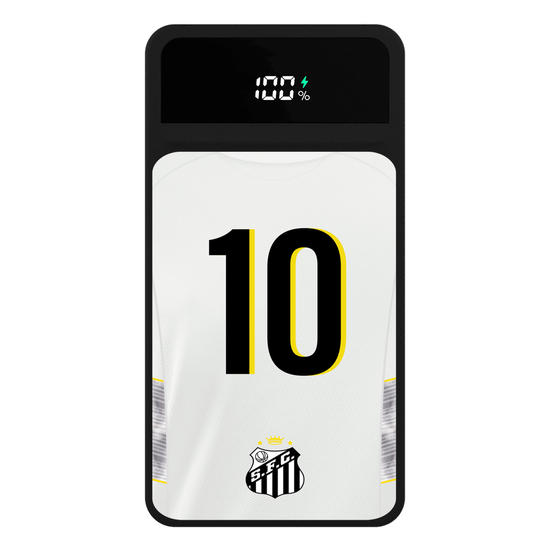 Carregador Portátil Turbo 10000mah Preto - Santos - Uniforme 1 2023 Personalizado