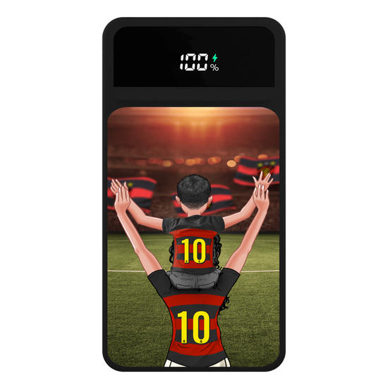 Carregador Portátil Turbo 10000mah Preto - Sport Recife - Mãe Rubro-negra