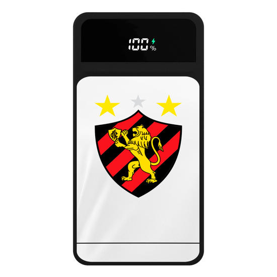 Carregador Portátil Turbo 10000mah Preto - Sport Recife - Uniforme 2 2023 Escudo