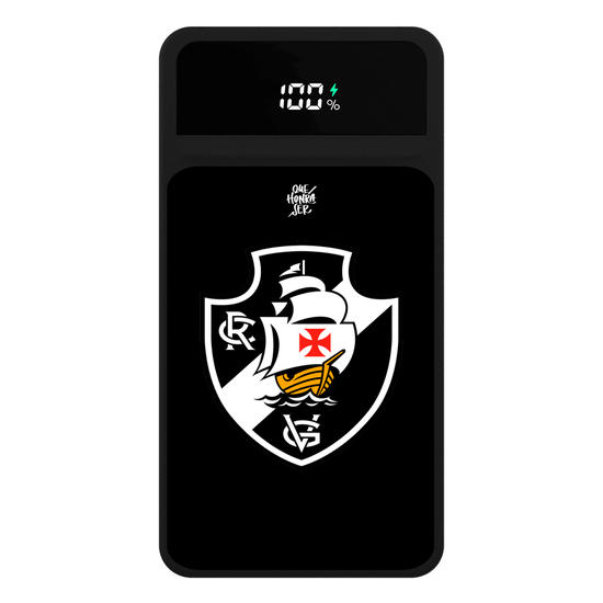 Carregador Portátil Turbo 10000mah Preto - Vasco - Uniforme 2 2023 Escudo