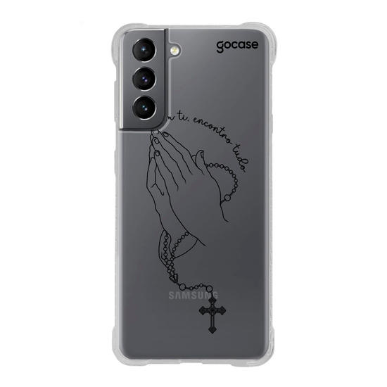 Capinha para celular  Praying Hands Lineart
