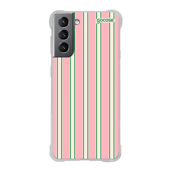 Capinha para celular  Preppy Pink Stripes
