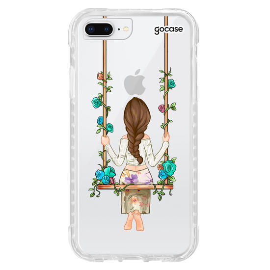 Capinha para celular Garota Floral