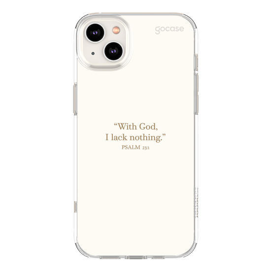 Capinha para celular  Psalm 23:1 - "With God, I Lack Nothing"