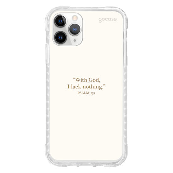 Capinha para celular  Psalm 23:1 - "With God, I Lack Nothing"
