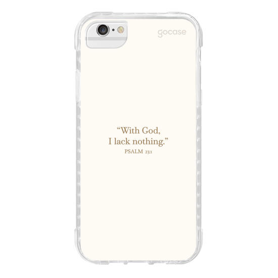 Capinha para celular  Psalm 23:1 - "With God, I Lack Nothing"