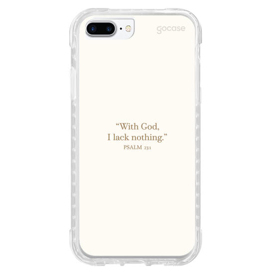 Capinha para celular  Psalm 23:1 - "With God, I Lack Nothing"