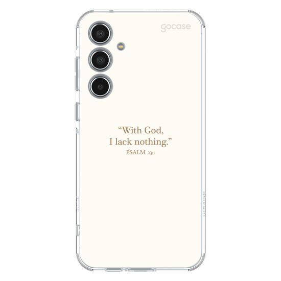 Capinha para celular  Psalm 23:1 - "With God, I Lack Nothing"
