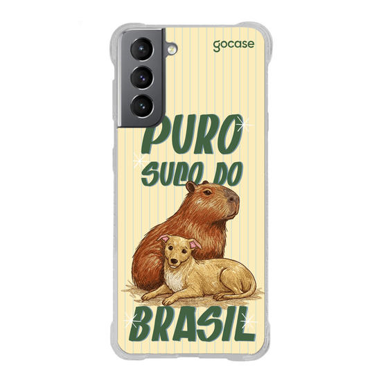 Capinha para celular  Puro Suco do Brasil - Capivara e Caramelo