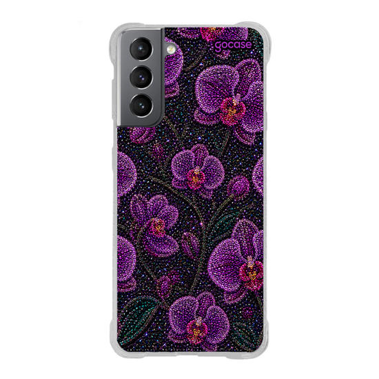 Capinha para celular  Purple Orchids Garden