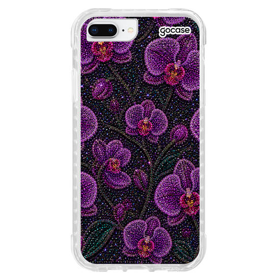 Capinha para celular  Purple Orchids Garden