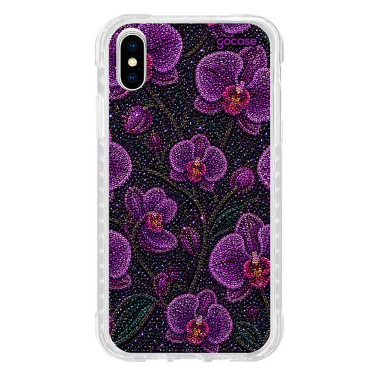 Capinha para celular  Purple Orchids Garden