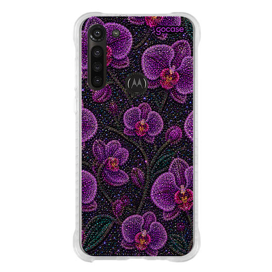 Capinha para celular  Purple Orchids Garden