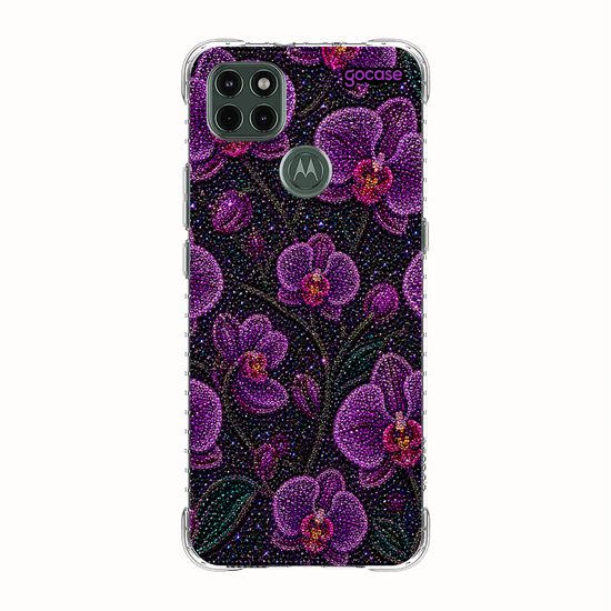 Capinha para celular  Purple Orchids Garden