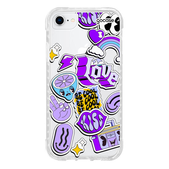 Capinha para celular  Purple Vibes Stickers