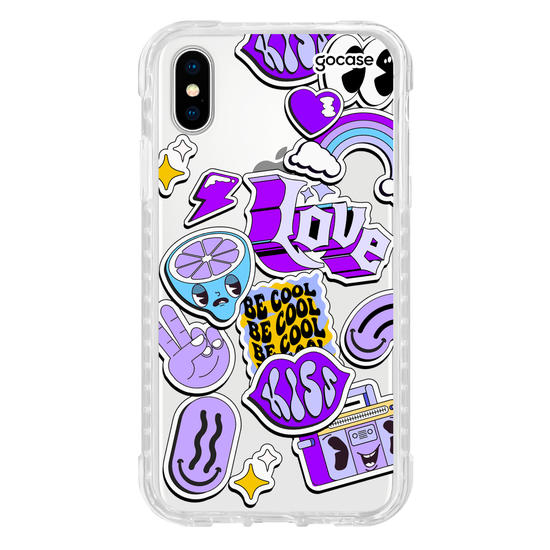 Capinha para celular  Purple Vibes Stickers