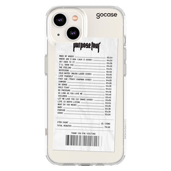 Capinha para celular Tour Receipt 