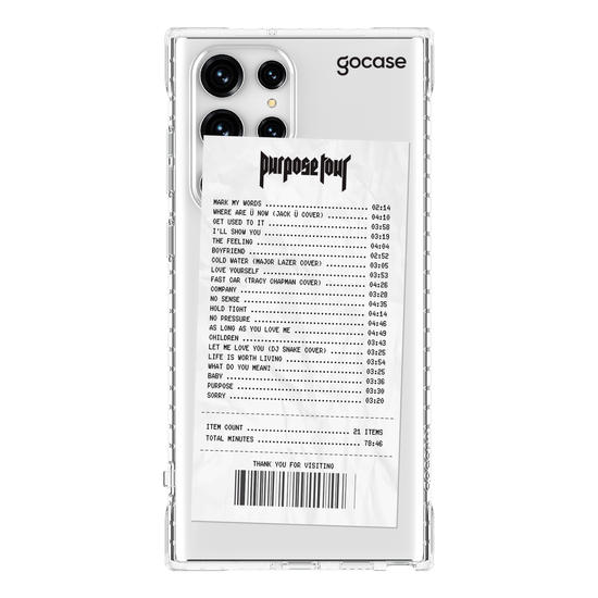Capinha para celular Tour Receipt 